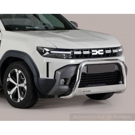 Barre de protection avant en Inox poli miroir pour Duster III